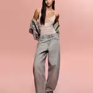 Bershka Drapierter Body Mit Trägern Damen L Rosa