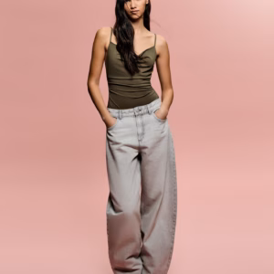 Bershka Drapierter Body Bershka Series Mit Trägern Damen L Khaki